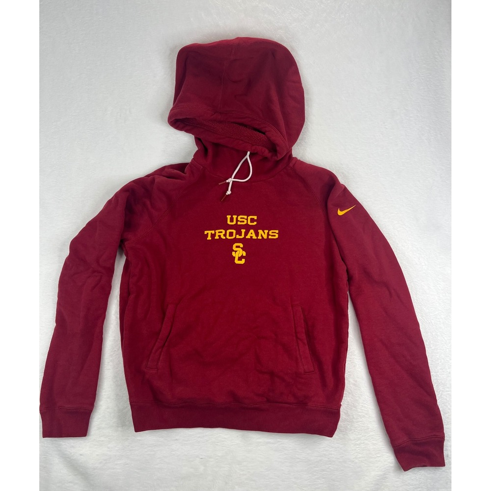 Nike USC Trojans‎ Pullover Hoodie Sweatshirt Mens Large Cardinal Red Collegiate